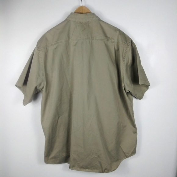 Craftsman Tan Short Sleeve Button Work Shirt 2X - Picture 4 of 8
